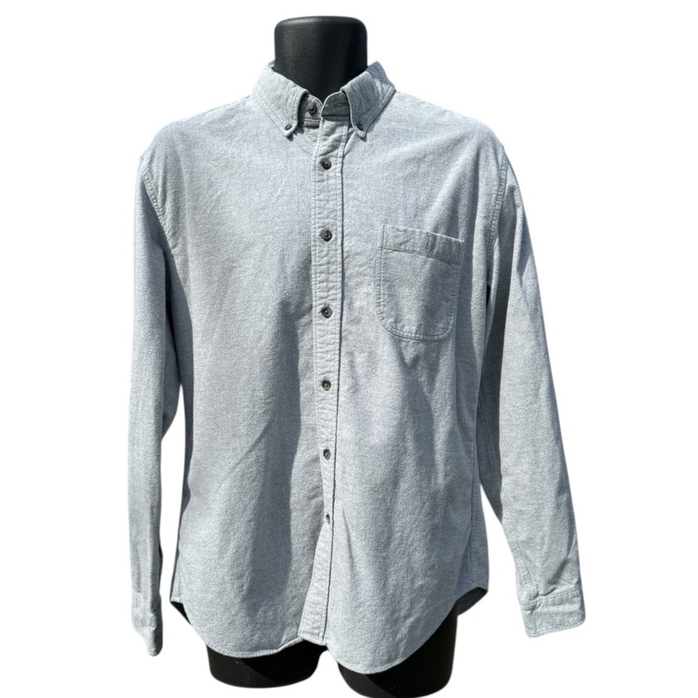 J.Crew Mens Gray Workshirt Button
Fleece Elbow Pad Faux Suede B3061
Sz Large
